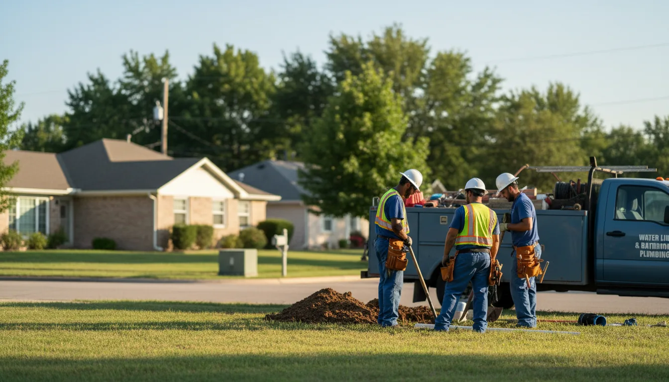 Residential water line and bathroom plumbing service in Valley, NE